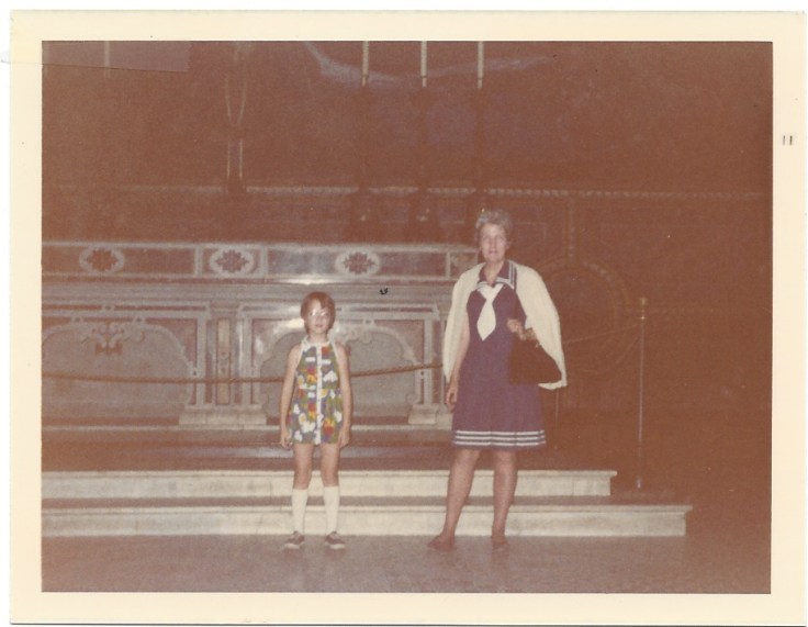 Mom and me at the Sistine Chapel, 1972
